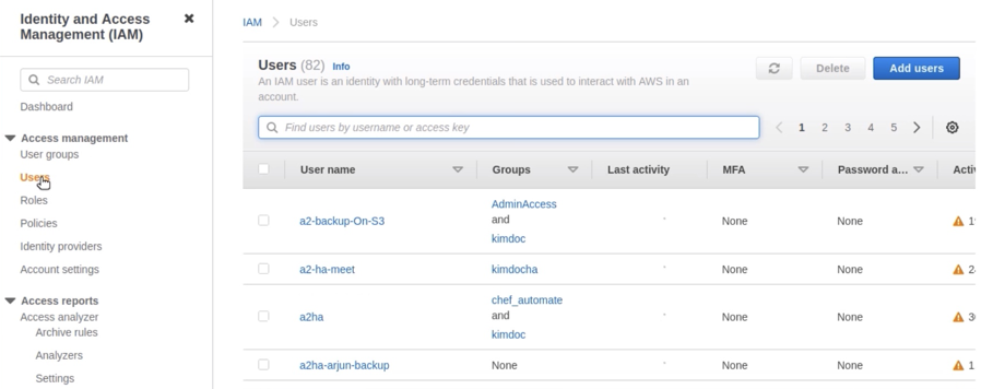 AWS IAM User Creation